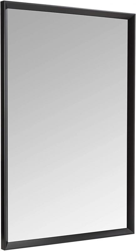 Amazon Basics Rectangular Wall Mirror 24" x 36" - Peaked Trim, Black