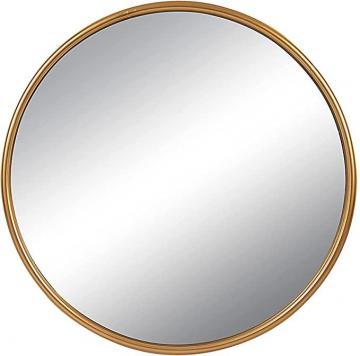 Creative Co-Op Round Metal Wall, Gold Finish Mirror