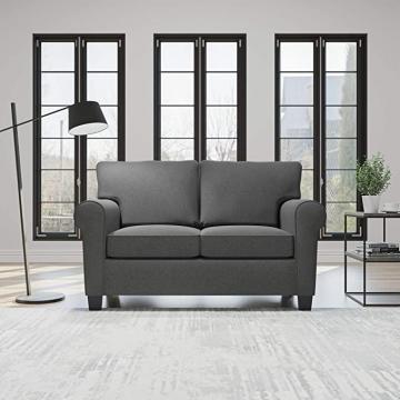 Edenbrook Willow Upholstered Sofa and Loveseat with Rolled Arms, Stormy Gray