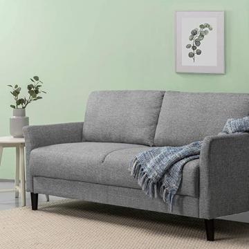 Zinus Jackie Sofa Couch Easy, Tool-Free Assembly, Soft Grey
