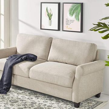 Zinus Josh Sofa Couch Easy, Tool-Free Assembly, Beige