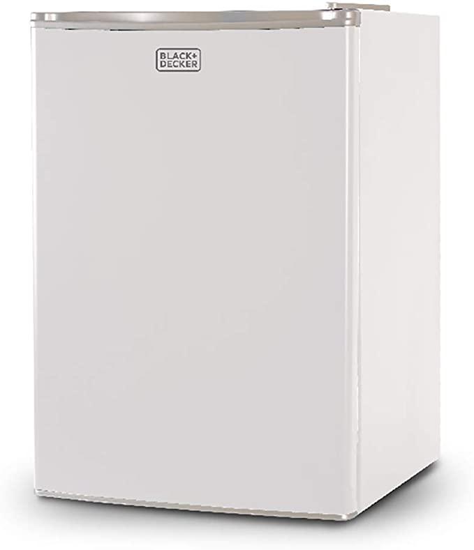 BLACK+DECKER BCRK25W Compact Refrigerator Energy Star Single Door Mini Fridge with Freezer, White