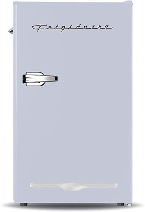 Frigidaire EFR376-MOONBM Retro Bar Fridge Refrigerator with Side Bottle Opener, 3.2 cu. Ft, Moonbeam
