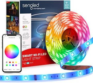 Sengled Smart LED Strip Lights, 16.4ft Wi-Fi LED Lights Work with Alexa, Google Home, RGB