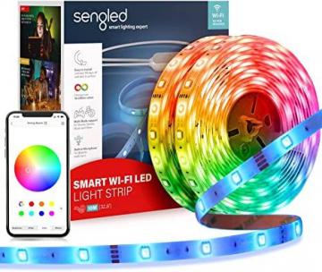 Sengled Smart LED Strip Lights, 32.8ft Wi-Fi LED Lights Waterproof, Grouping, Adjustable Length