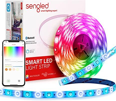 Sengled 6.56ft Alexa LED Light Strip, Bluetooth Mesh Smart LED Strip Lights