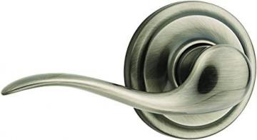Kwikset Tustin Left-Handed Half-Dummy Lever with Microban Antimicrobial Protection in Antique Nickel