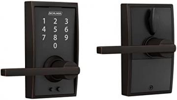 Schlage FE695 CEN 716 LAT Touch Century Lock with Latitude Lever, Electronic Keyless Entry Lock