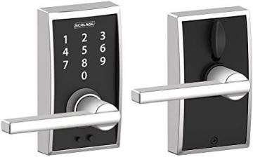 Schlage Touch Century Lock with Latitude Lever (Bright Chrome) FE695 CEN 625 LAT