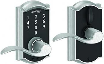 Schlage Touch Camelot Lock with Accent Lever (Satin Chrome) FE695 CAM 626 ACC
