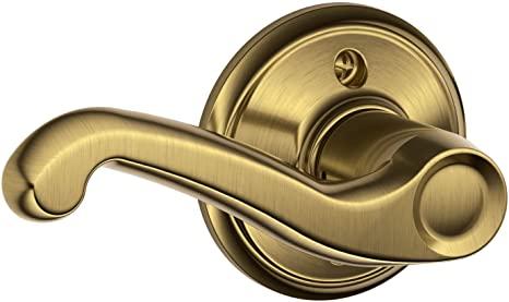 Schlage F170 FLA 609 LH Left Handed Flair Door Lever, One Sided Non-Turning Dummy Door Handle