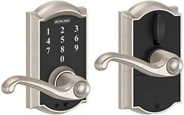 Schlage Touch Camelot Lock with Flair Lever (Satin Nickel) FE695 CAM 619 FLA