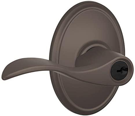 Schlage F51A ACC 613 WKF Accent Lever with Wakefield Trim Keyed Entry Lock in Oil Rubbed Bronze
