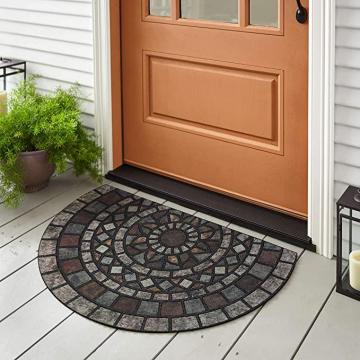 Mohawk Home Recycled Rubber Door Mat, Mosaic Mythos Stone Slice (23" x 35")