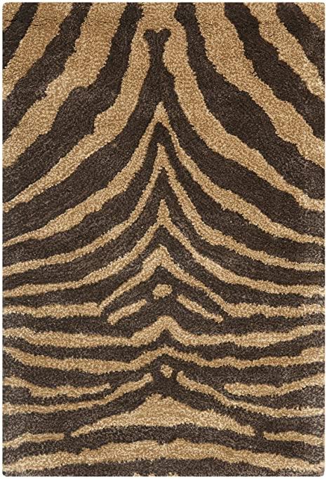 Safavieh Soho Collection SOH434C Wool Accent Rug, 2' x 3', Brown Gold