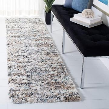 Safavieh Canyon Shag Collection CNY536F Moroccan Non-Shedding 1.6-inch Thick Runner, 2'2" x 8'