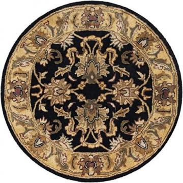 Safavieh Classic Collection CL225A Traditional Oriental Wool Area Rug, 3'6" x 3'6" Round,