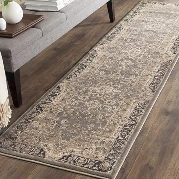 Safavieh Vintage Collection VTG574D Oriental Traditional Distressed Runner, 2'2" x 8', Taupe Black