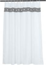 Amazon Basics Embroidered Bathroom Shower Curtain - Black Athena, 72 Inch
