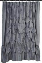 Amazon Basics Pinched Pleat Bathroom Shower Curtain - Dark Grey, 72 Inch