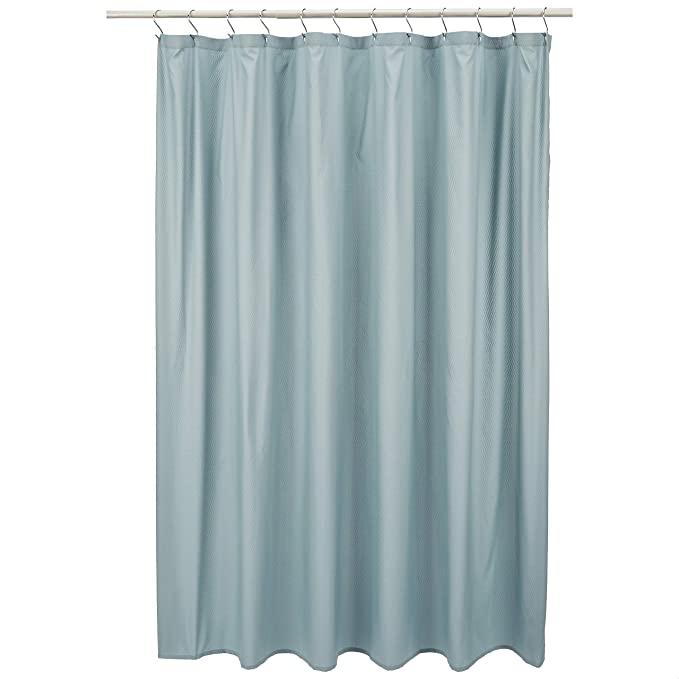 Amazon Basics Waffle Texture Bathroom Shower Curtain - Tide Pool, 72 Inch