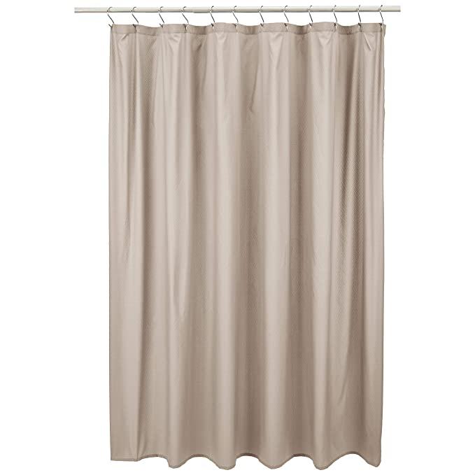 Amazon Basics Waffle Texture Bathroom Shower Curtain - Cocoa Powder, 72 Inch