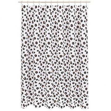 Amazon Basics Microfiber Printed Cheetah Pattern Bathroom Shower Curtain - Cheetah, 72 Inch