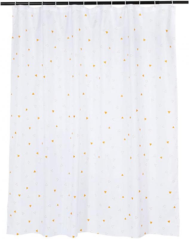 Amazon Basics Microfiber Gold Confetti Printed Pattern Bathroom Shower Curtain