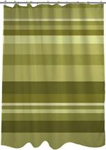 One Bella Casa Caroline Stripes Shower Curtain by OBC, Standard 71"x 77", Green/Multi