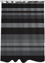 One Bella Casa Caroline Stripes Shower Curtain by OBC, Standard 71"x 77", Gray/Multi