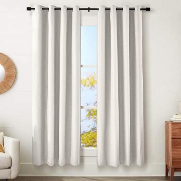 Amazon Basics 100% Blackout Textured Linen Window Panel with Grommets and Thermal Insulated