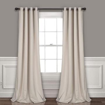 Lush Decor Wheat Curtains-Grommet Panel with Insulated Blackout Lining, Room Darkening