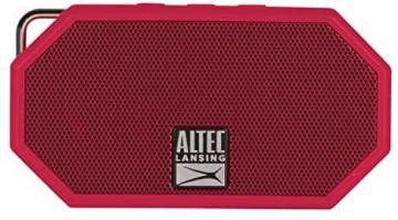 Altec Lansing Mini H2O - Waterproof Bluetooth Speaker, Wireless & Portable Speaker, Red