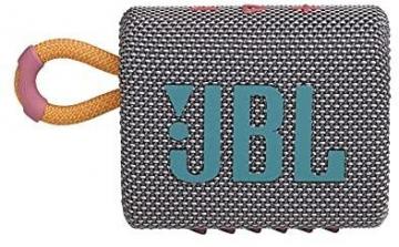 JBL Go 3 Portable Speaker with Bluetooth, Builtin Battery, Waterproof, Dustproof, Feature Gray