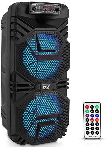 Pyle Portable Bluetooth PA Speaker System - 600W Rechargeable, Microphone In