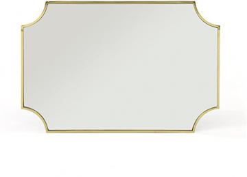 Christopher Knight Home Verne Glam Wall Mirror with Gold Finished Stainless Steel Frame, Gold Finish