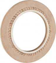 Creative Co-Op Round Decorative Wood Wall Mirror