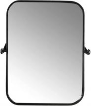 Creative Co-Op Metal Framed Pivoting Wall Reflective Mirrors, Black