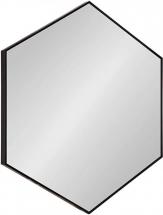 Kate and Laurel Rhodes 6-Sided Hexagon Wall Mirror, 30.75x34.75 Black