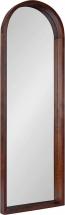 Kate and Laurel Hutton Transitional Arched Wall Mirror, 16 x 48, Walnut Brown
