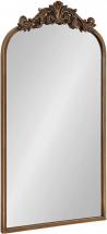 Kate and Laurel Arendahl Traditional Arch Mirror, 19" x 30.75" , Gold, Baroque Inspired Wall Decor