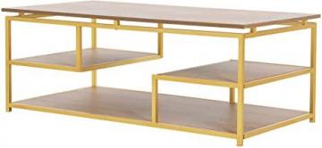 Creative Co-Op Multi-Tiered Coffee Table, Natural and Gold