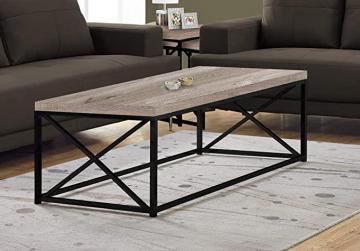 Monarch Specialties Modern Coffee Table for Living Room Center Table with Metal Frame