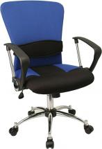 Flash Furniture Mid-Back Blue Mesh Swivel Task Office Chair with Adjustable Lumbar Support