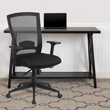 Flash Furniture Mid-Back Black Mesh Executive Office Chair with Back Angle Adjustment and Arms