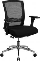 Flash Furniture HERCULES Series 24/7 Intensive Use Black Mesh Multifunction Ergonomic Office Chair