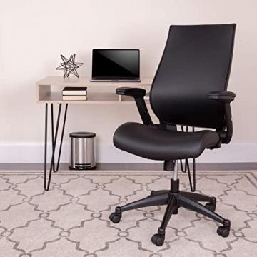 Flash Furniture High Back Black LeatherSoft Office Chair with Molded Foam Seat and Adjustable Arms