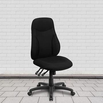 Flash Furniture High Back Black Fabric Multifunction Swivel Ergonomic Task Office Chair