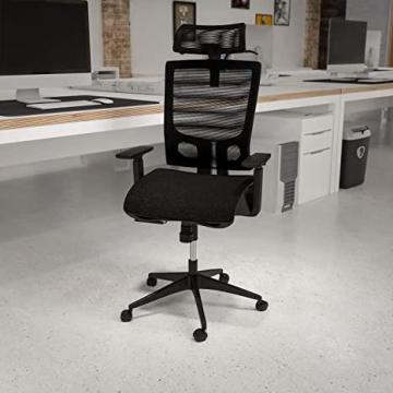 Flash Furniture Ergonomic Mesh Office Chair, Synchro-Tilt, Pivot Adjustable Headrest, Lumbar Support