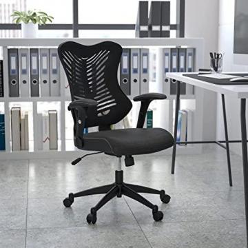 Flash Furniture High Back Designer Black Mesh Executive Ergonomic Office Chair with Adjustable Arms